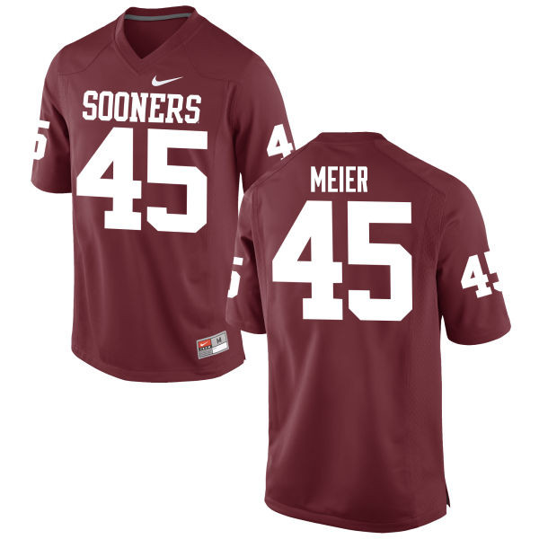 Oklahoma Sooners #45 Carson Meier College Football Jerseys Game-Crimson